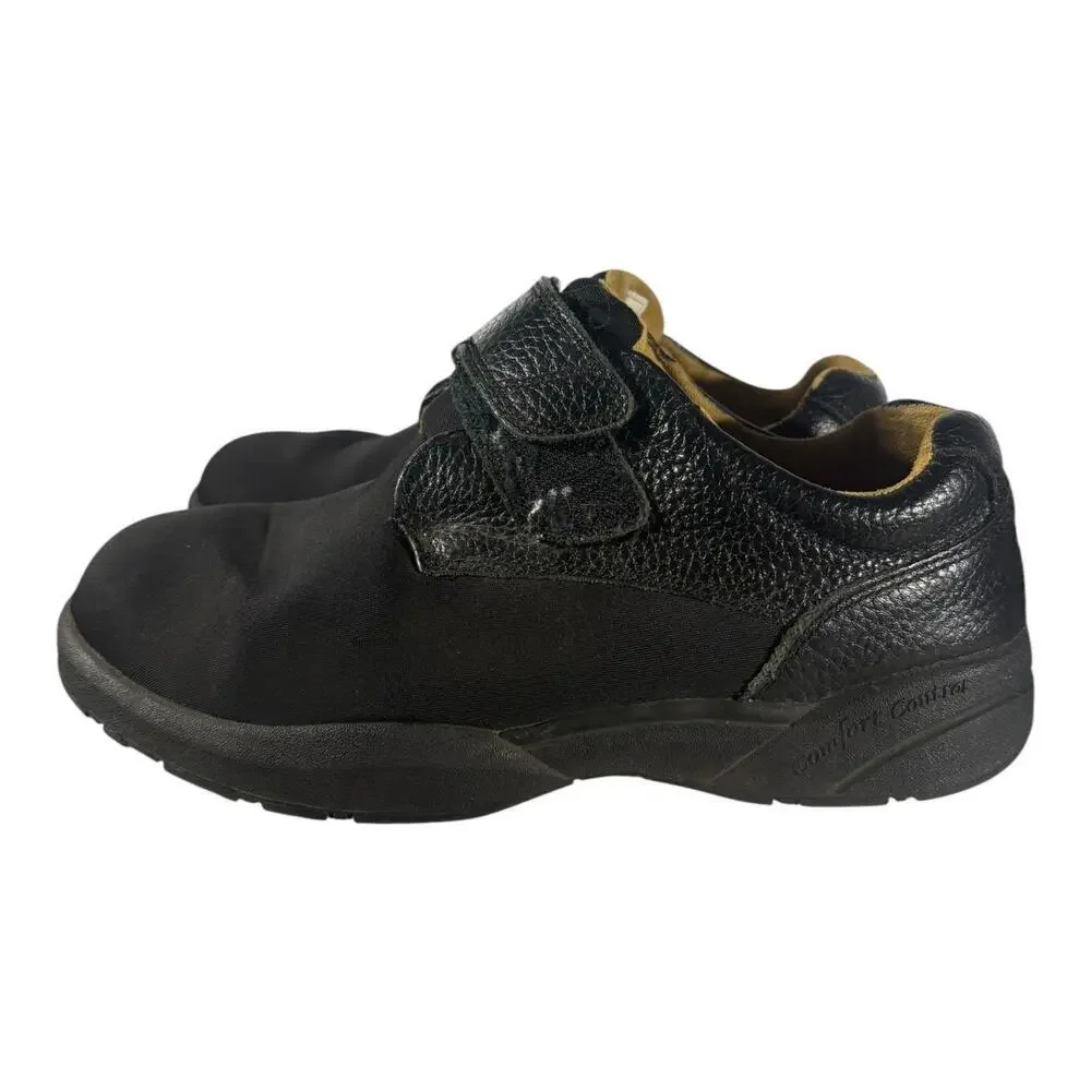 Dr. Comfort Brian X-Depth 6910 Black Leather Stretch Orthotic Men’s Shoes 9.5 XW